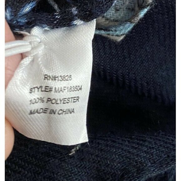 Charming Charlie‎ S, M, L Long Flowy Kimono Blue Floral Paisley Women's NWT - Picture 7 of 7